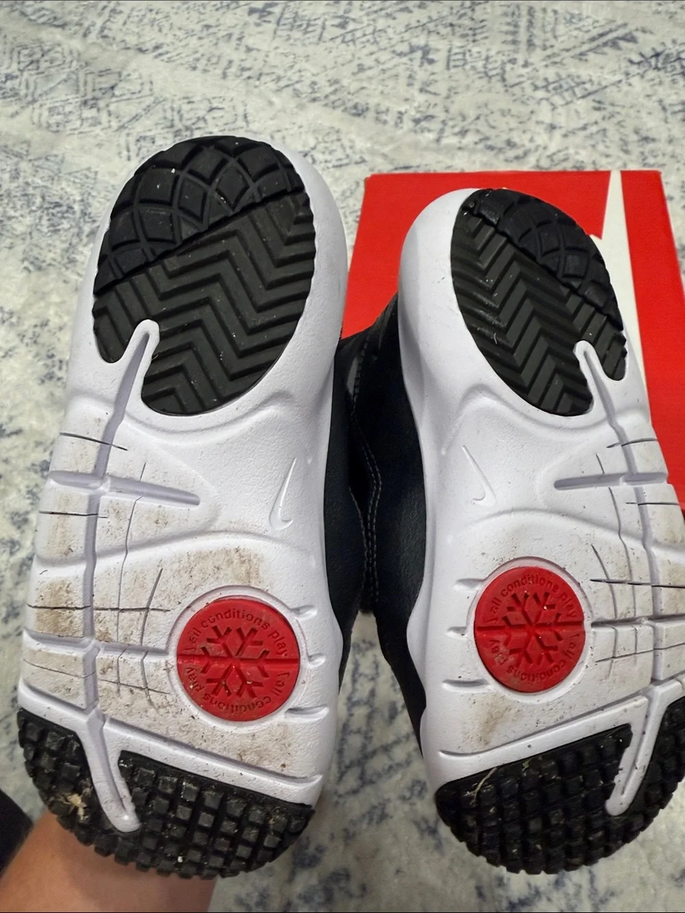 Nike Kids Black and White Cozy Winter Boots
